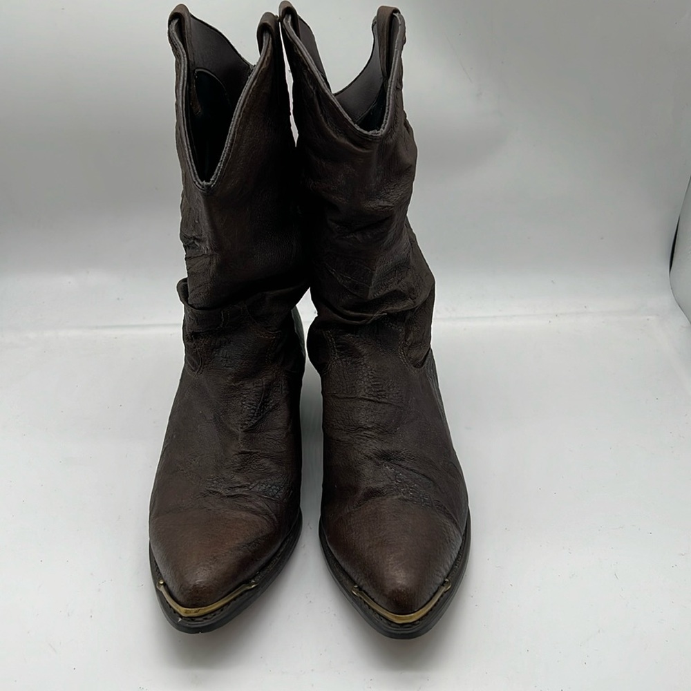 Vintage acme cowboy boots women 8.5 M leather soft slouch western
